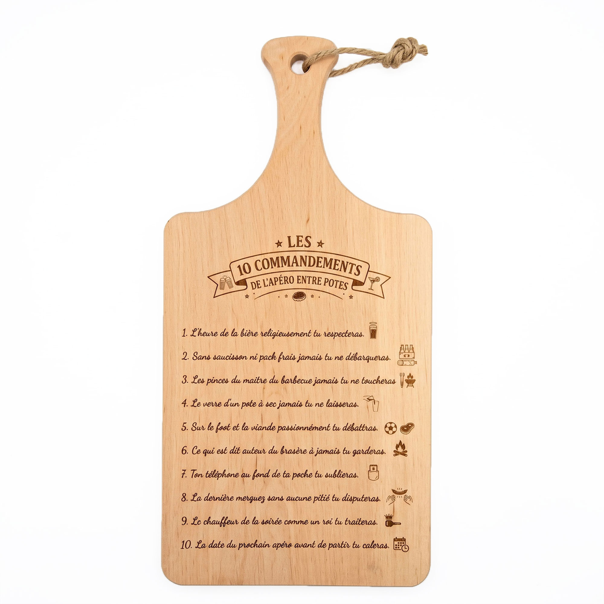 Planche 10 commandements en potes