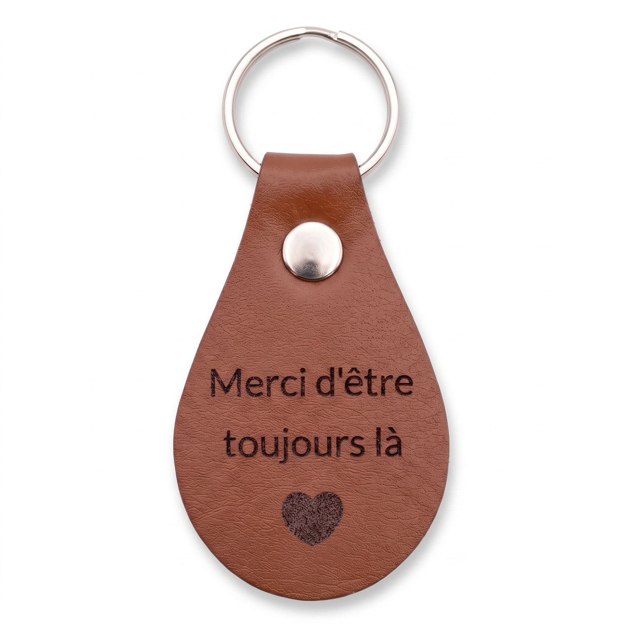 Porte cle cuir merci d'etre toujours là