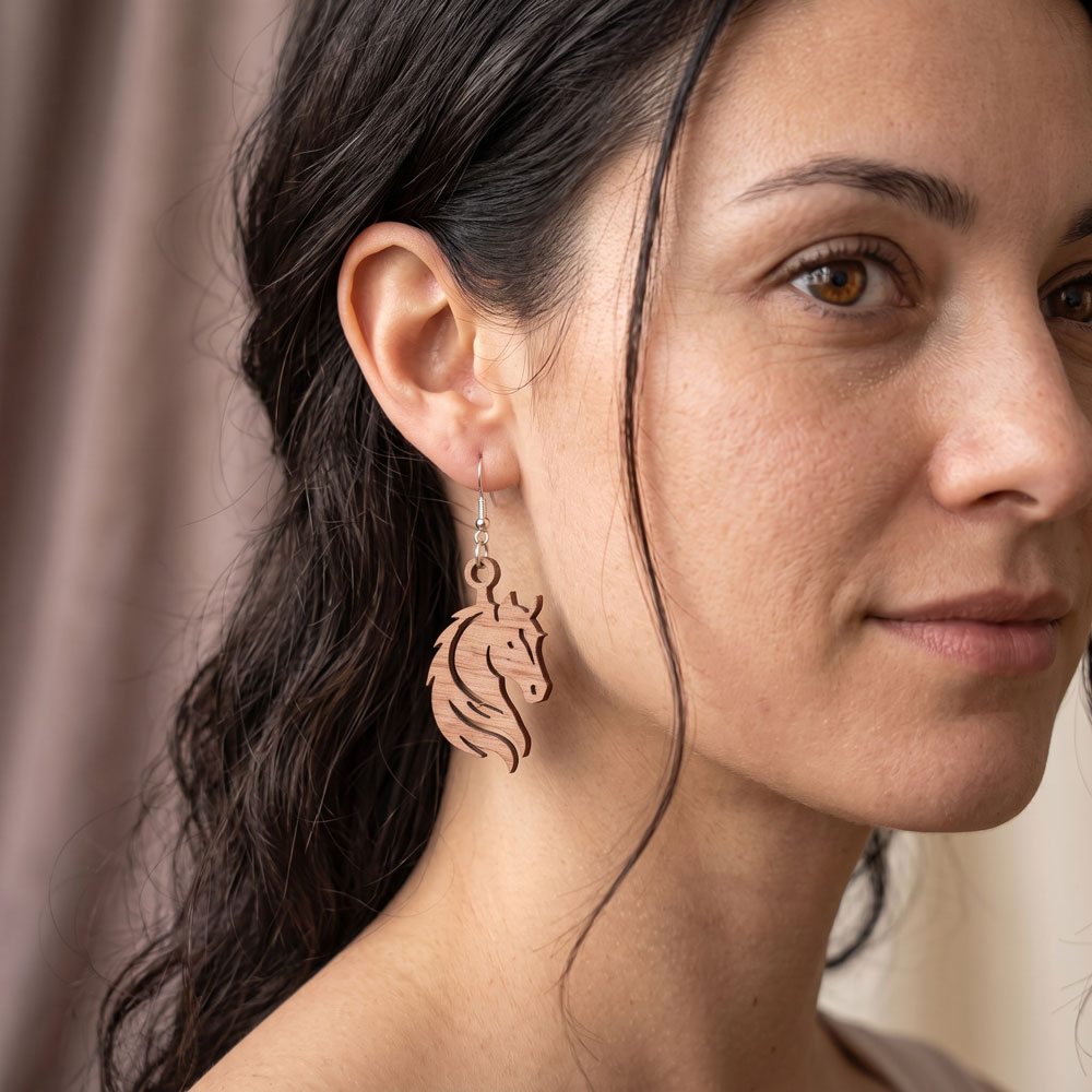 Boucles d'oreille en bois
